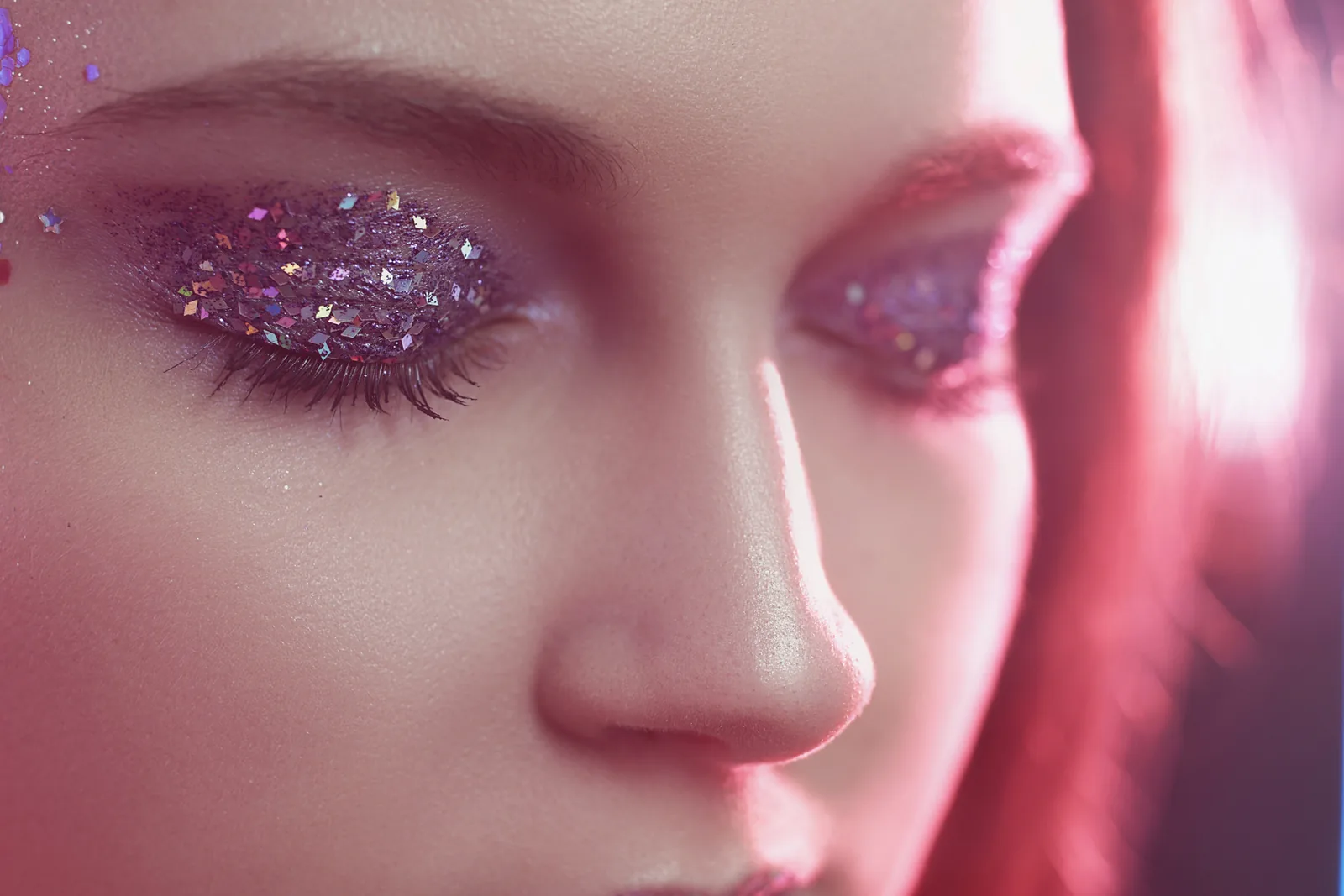 Oogmake-up met glitter.